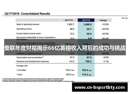 曼联年度财报揭示66亿英镑收入背后的成功与挑战
