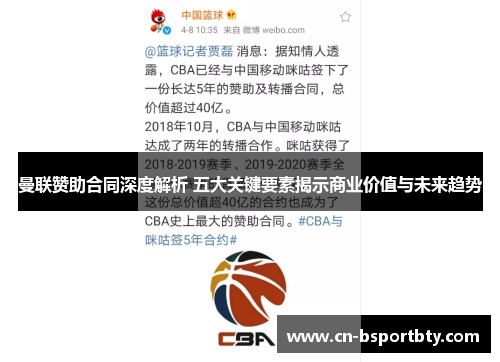 曼联赞助合同深度解析 五大关键要素揭示商业价值与未来趋势